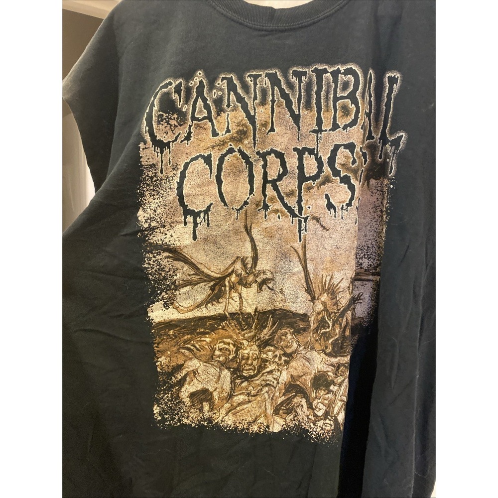 CANNIBAL CORPSE SHIRT Cut Off Sleeve Vintage L